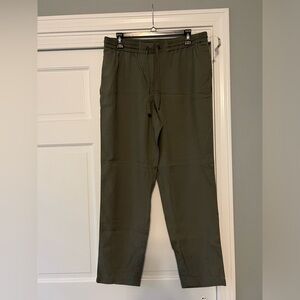 Talbots Easy Drawstring Pants Olive M 8 10